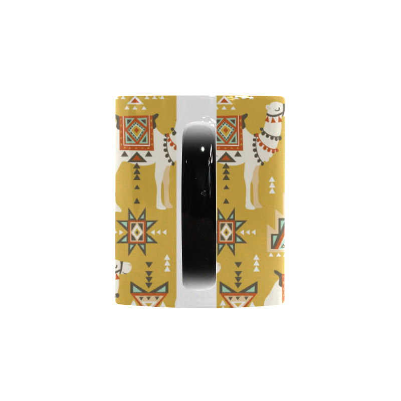 Camels ethnic motif pattern Morphing Mug Heat Changing Mug