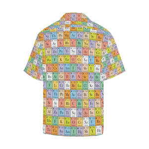 Chemistry Periodic Table Pattern Print Design 01 Men's All Over Print Hawaiian Shirt (Model T58)