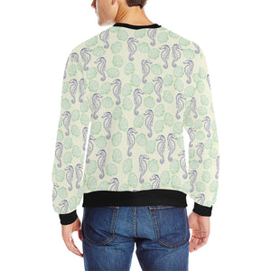 Seahorse shell pattern Men's Crew Neck Sweatshirt