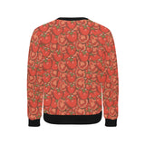 Red Tomato Pattern Men's Crew Neck Sweatshirt