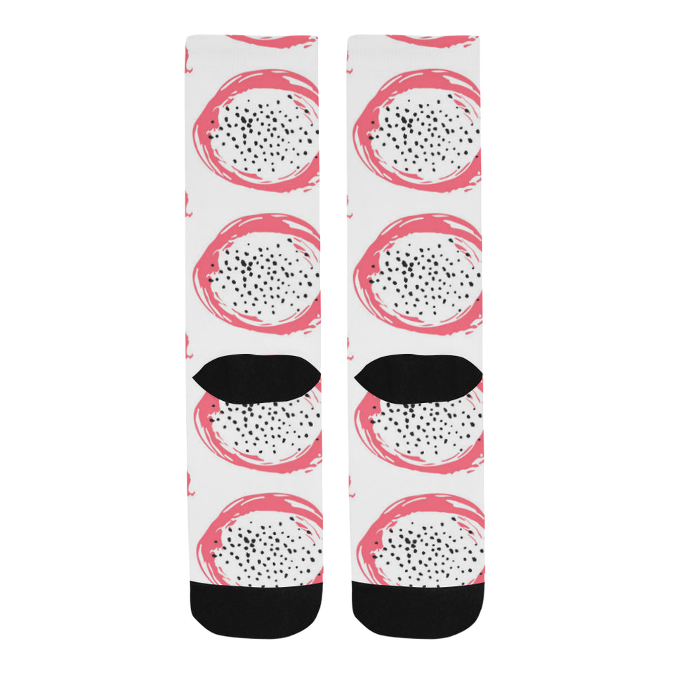 Hand drawn dragon fruit Crew Socks