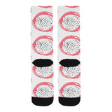 Hand drawn dragon fruit Crew Socks