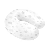 Snowflake pattern white background U-Shaped Travel Neck Pillow