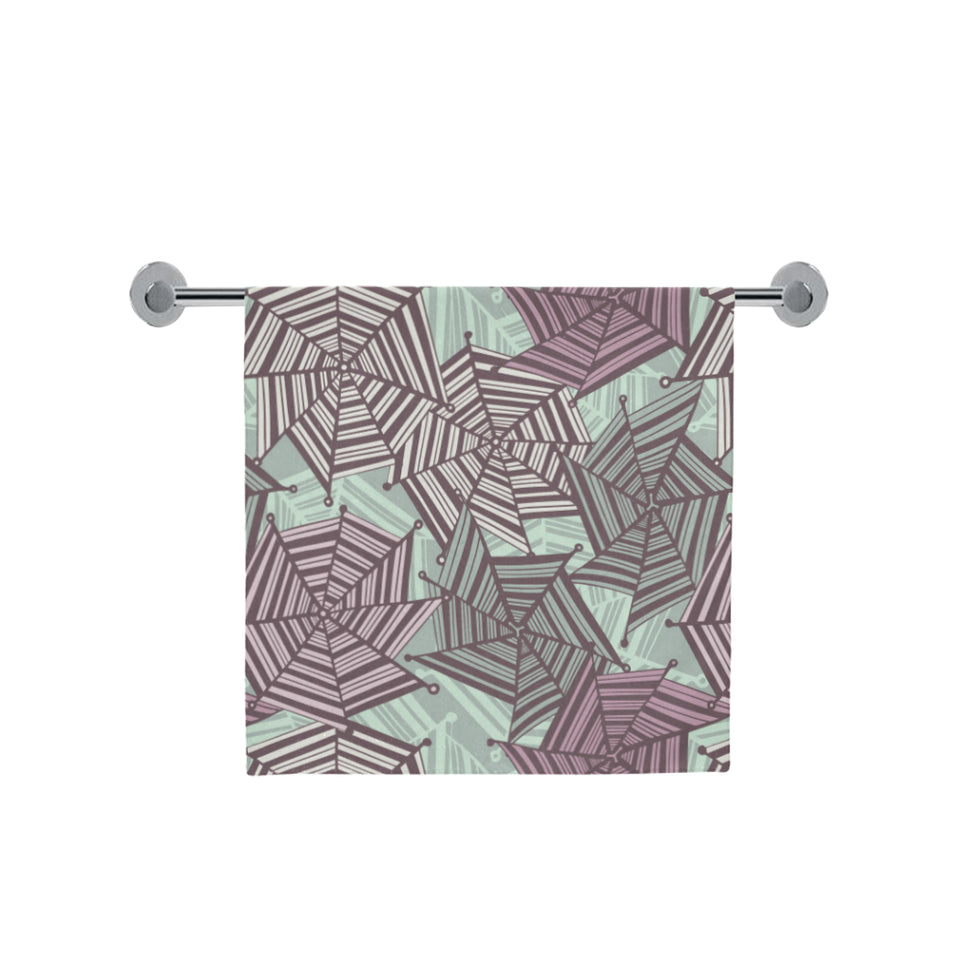 Spider web cobweb design color pattern Bath Towel