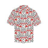 Red mushroom dot pattern Men's All Over Print Hawaiian Shirt