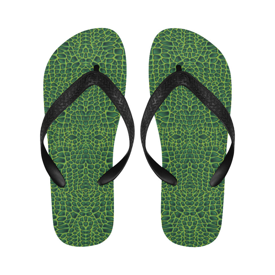 Crocodile Skin Printed Unisex Flip Flops