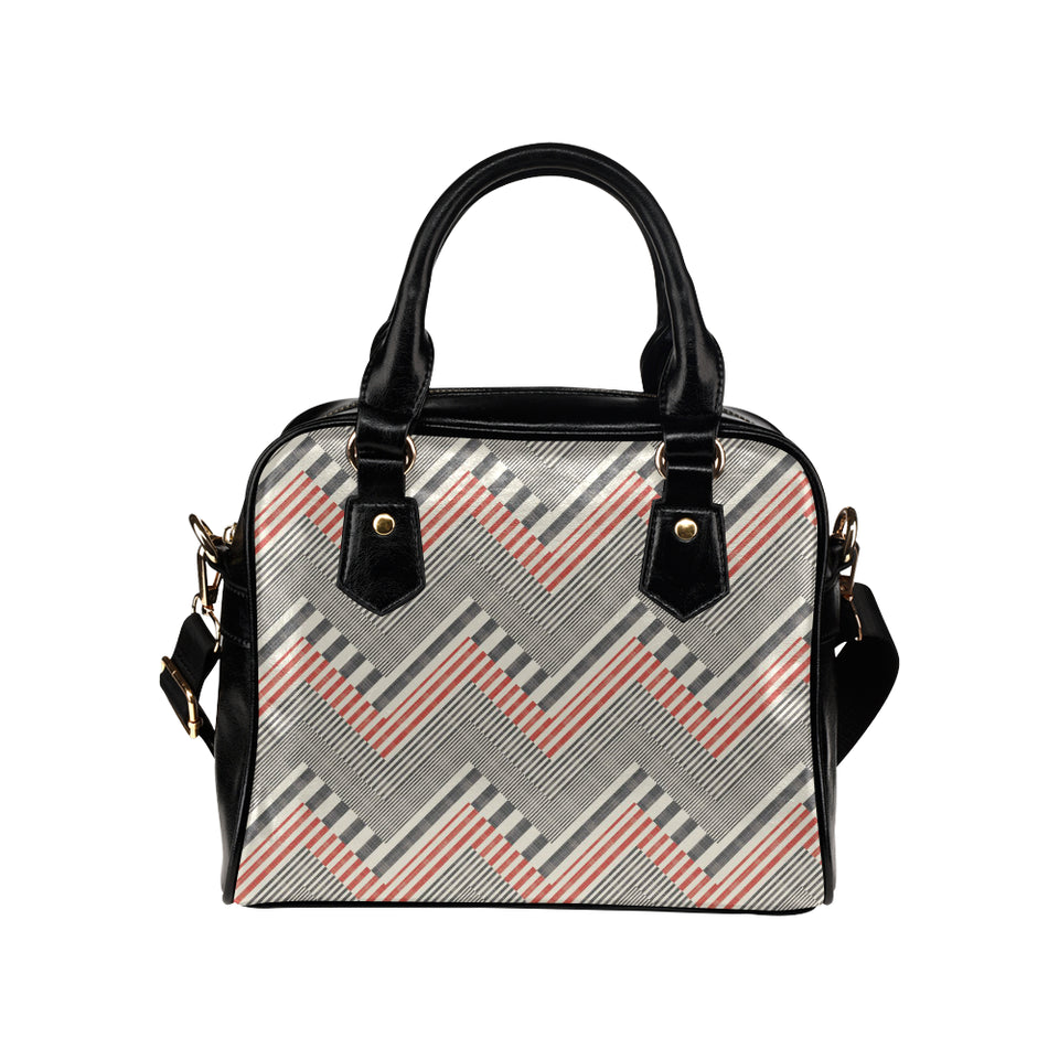 zigzag chevron striped pattern Shoulder Handbag