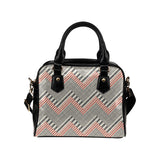 zigzag chevron striped pattern Shoulder Handbag