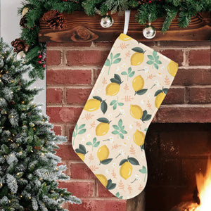 lemon flower leave pattern Christmas Stocking
