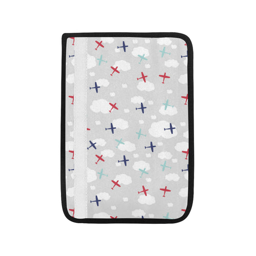 Airplane cloud grey background Car Seat Belt Cover