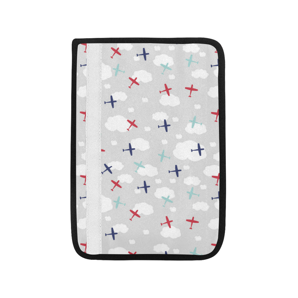 Airplane cloud grey background Car Seat Belt Cover