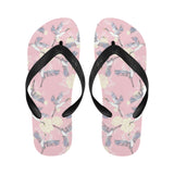 Japanese crane rose pattern Unisex Flip Flops