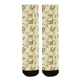 Windmill Wheat pattern Crew Socks