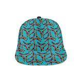 Boomerang Australian aboriginal ornament blue back All Over Print Snapback Cap