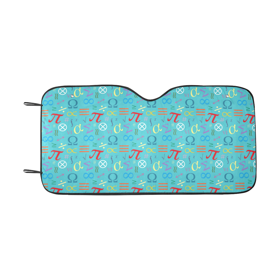 Math Pattern Print Design 02 Car Sun Shade