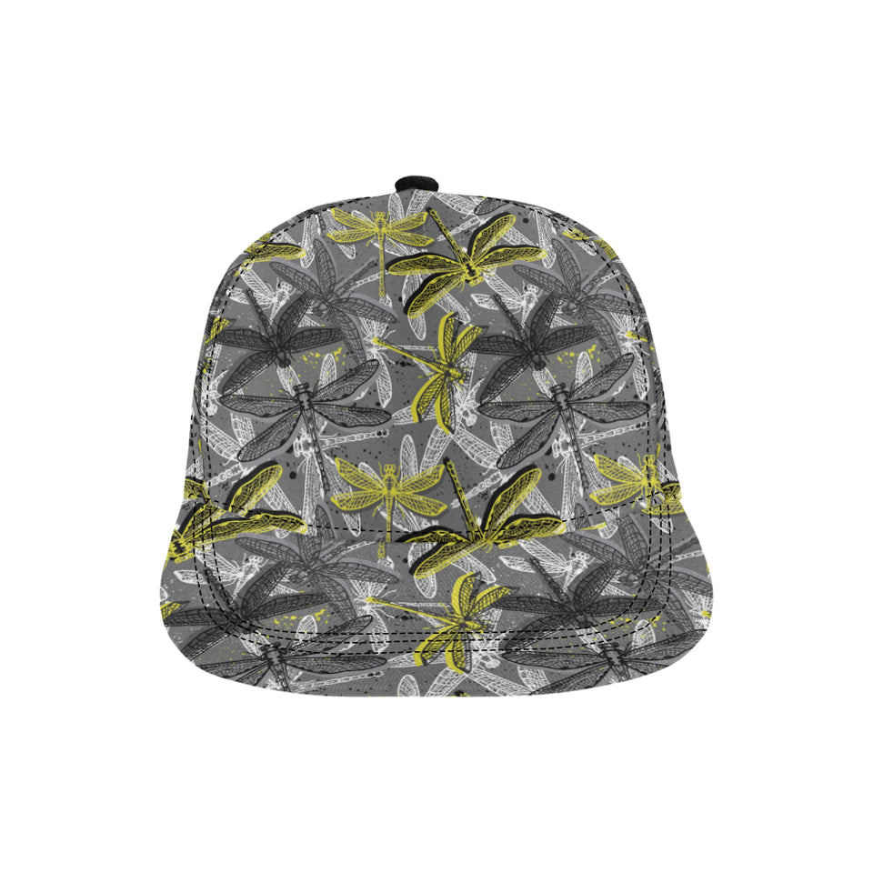 Hand drawn dragonfly pattern All Over Print Snapback Cap