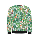 Cactus design pattern copy Men's Crew Neck Sweatshirt