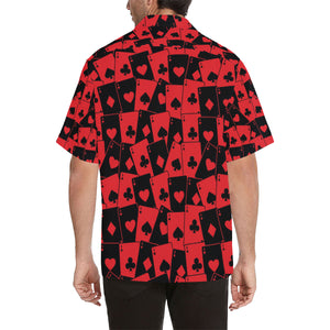 Casino Cards Suits Pattern Print Design 02 Men's All Over Print Hawaiian Shirt (Model T58)