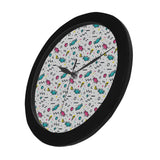 Candy design pattern Elegant Black Wall Clock