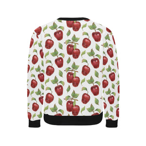 Red apples pattern Men's Crew Neck Sweatshirt
