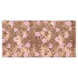 Pink sakura cherry blossom drak brown background Tablecloth