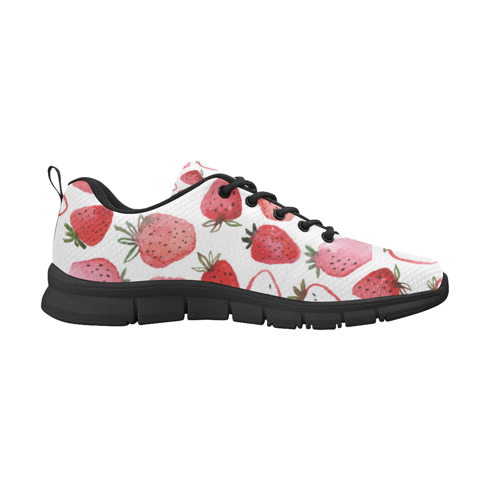 watercolor hand drawn beautiful strawberry pattern Women's Sneaker Shoes