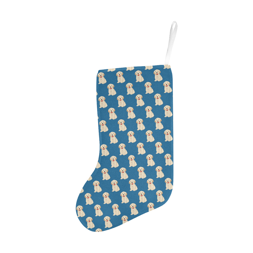 Golden Retriever Pattern Print Design 03 Christmas Stocking