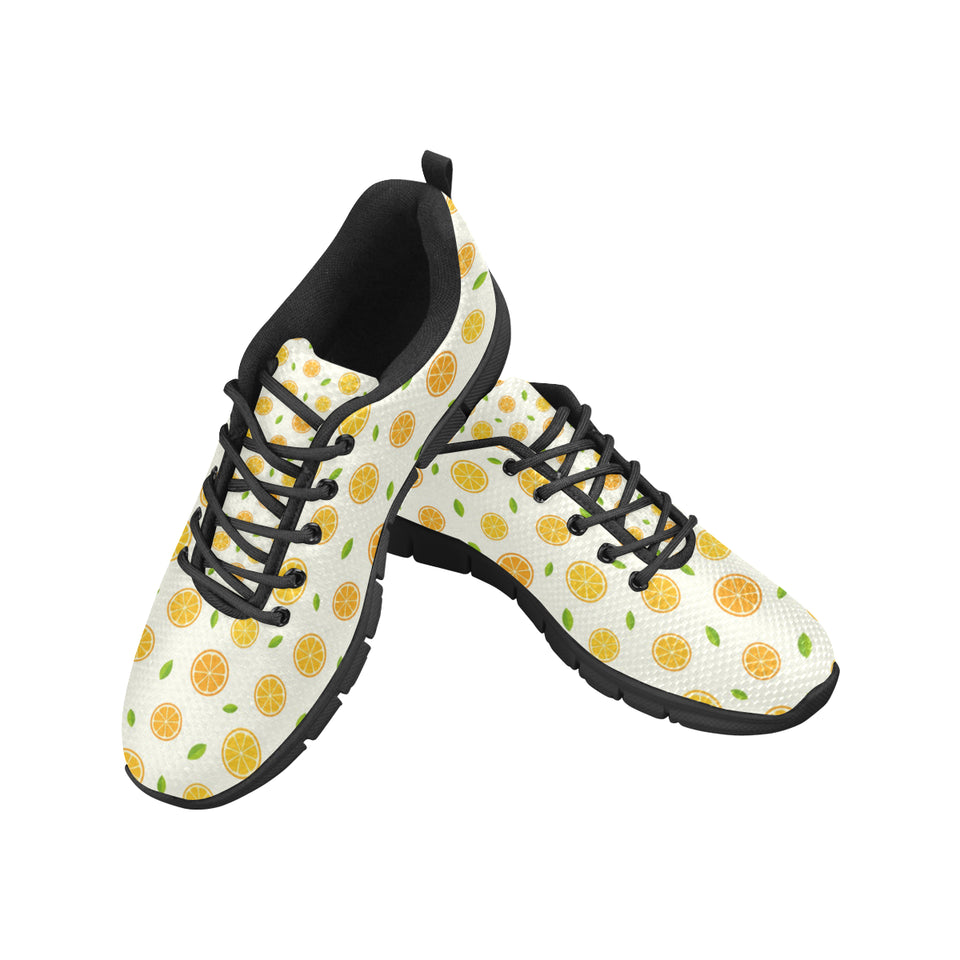 oranges leaves pattern Women's Sneaker Shoes