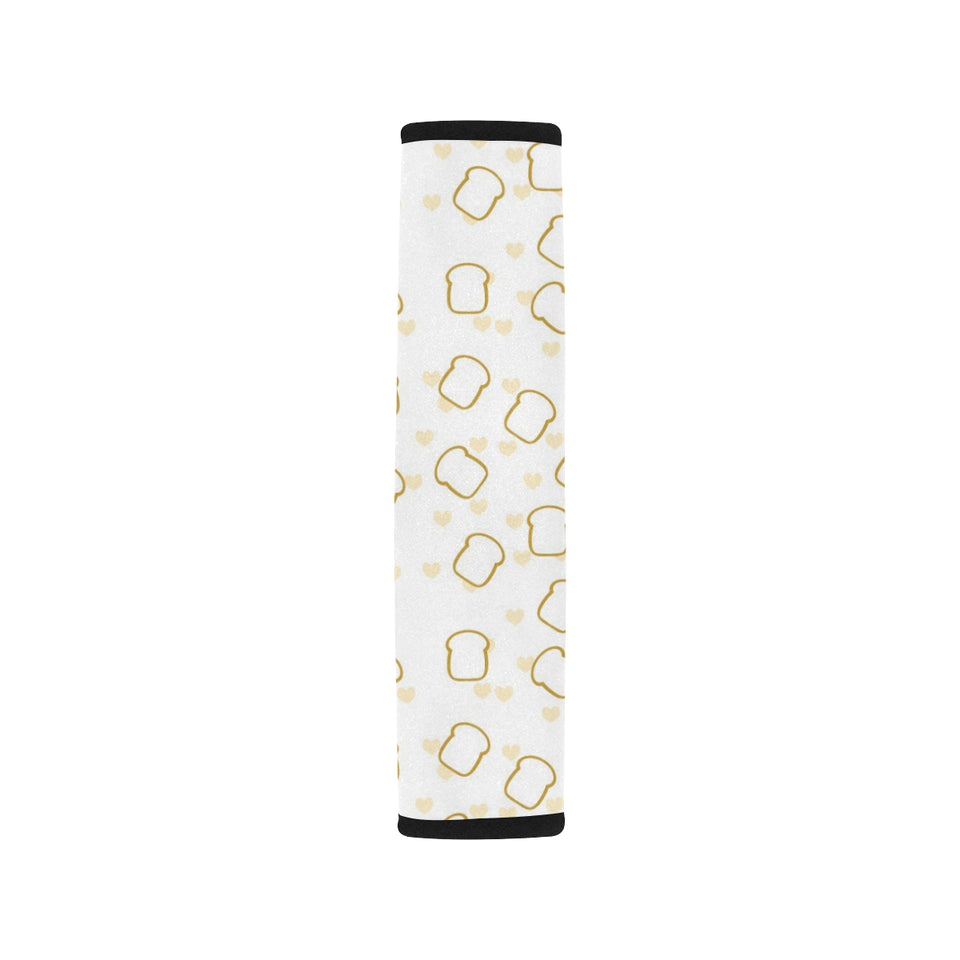 Bread Toast Pattern Print Design 01 Car Seat Belt Cover
