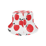 red apples white background Unisex Bucket Hat