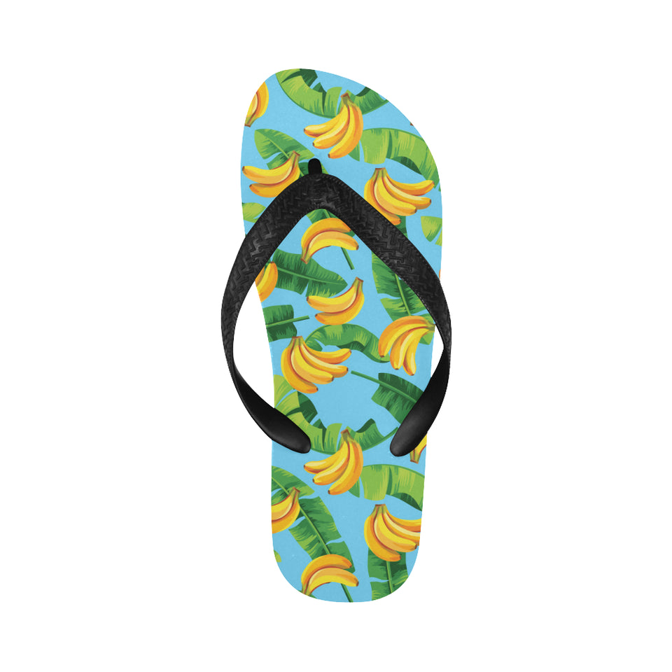 banana leaves banana design pattern Unisex Flip Flops