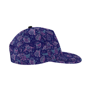 Cute owls pattern boho style ornament All Over Print Snapback Cap