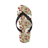 Red tulips and daffodils pattern Unisex Flip Flops