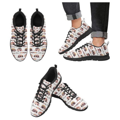 Camper Van Pattern Print Design 01 Men's Breathable Sneakers ( Model 055)