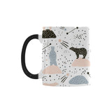 Polar bears star poka dot pattern Morphing Mug Heat Changing Mug