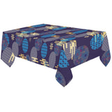 Blue japanese pattern cloud wave flower Tablecloth