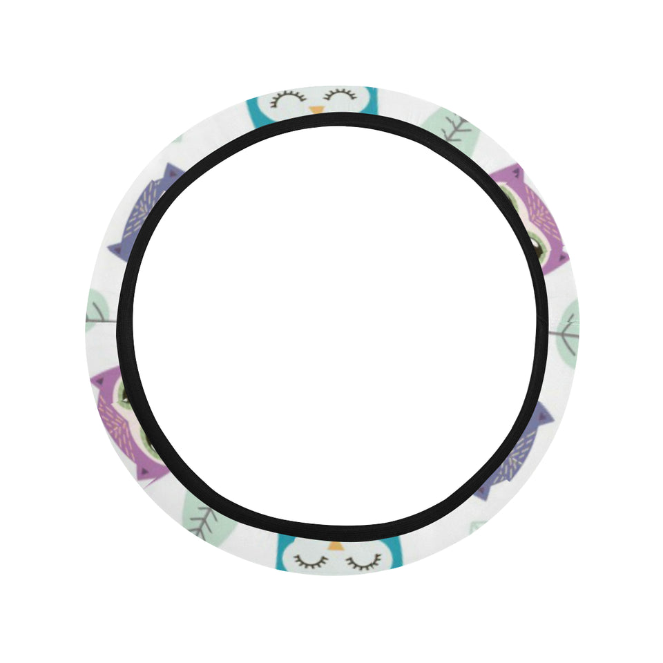 Cute owl pattern Car Steering Wheel Cover