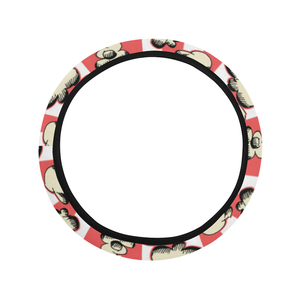 Popcorn Pattern Print Design 05 Car Steering Wheel Cover