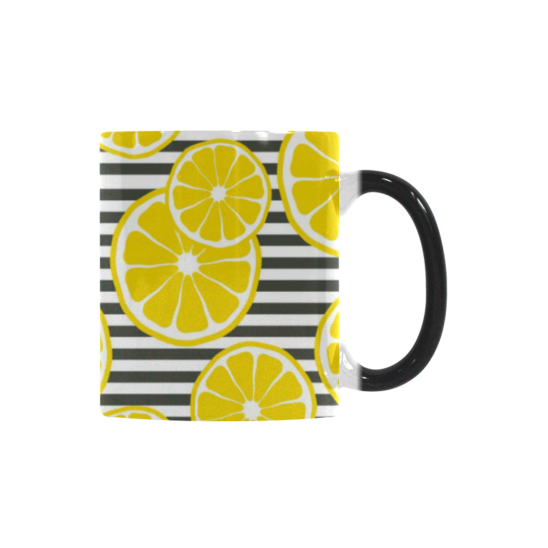 slice of lemon design pattern Morphing Mug Heat Changing Mug