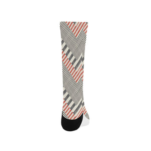 zigzag chevron striped pattern Crew Socks