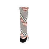 zigzag chevron striped pattern Crew Socks