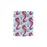 Purple seahorse blue coral pattern Morphing Mug Heat Changing Mug