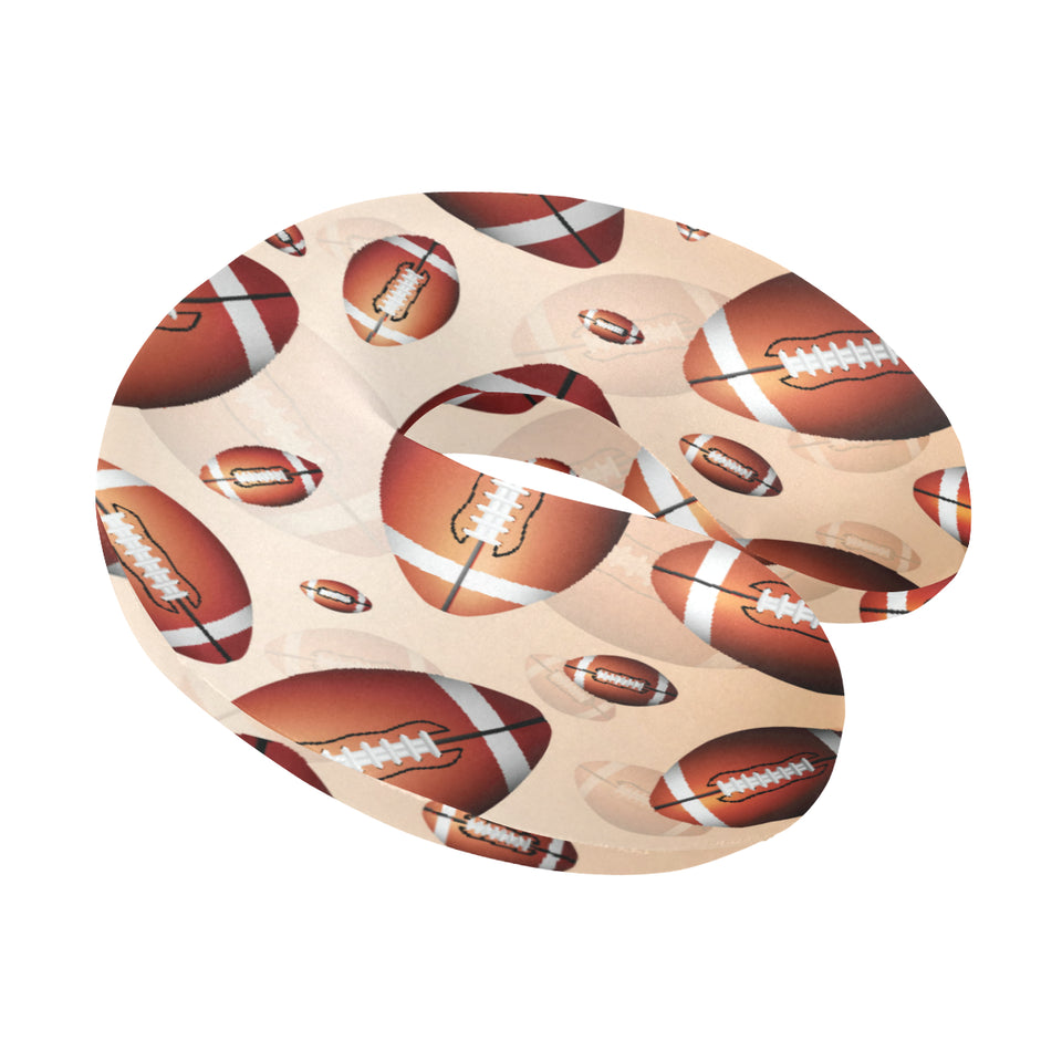 American football ball design pattern U-Shaped Travel Neck Pillow