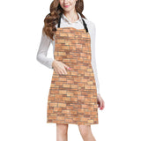 Brick Printed Pattern Print Design 04 All Over Print Adjustable Apron
