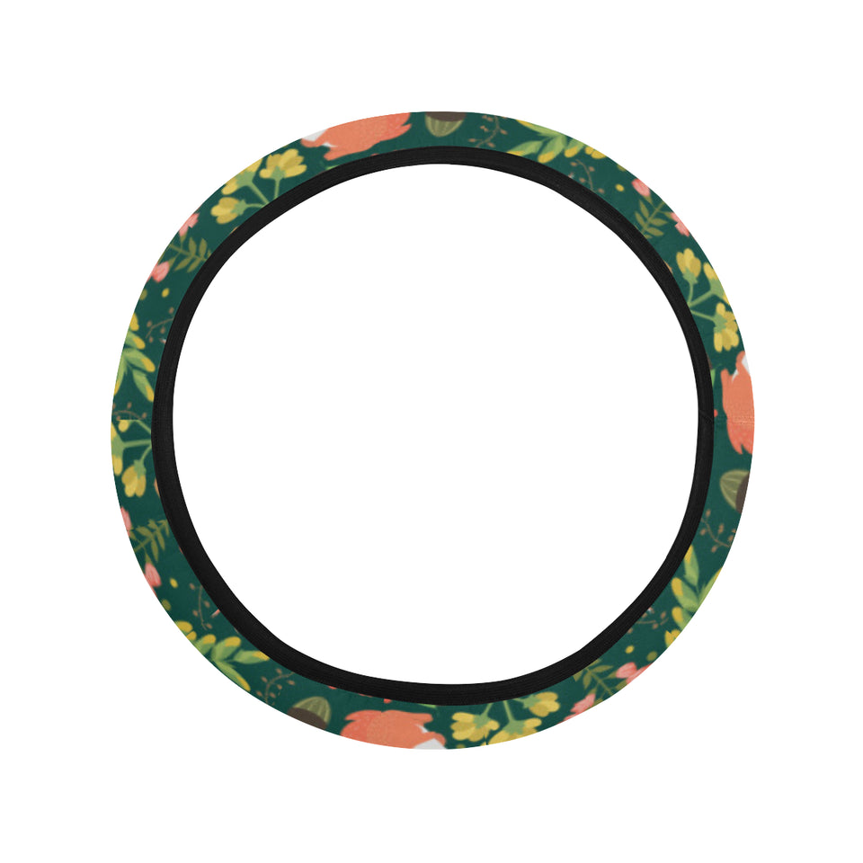 Squirrel Pattern Print Design 03 Car Steering Wheel Cover