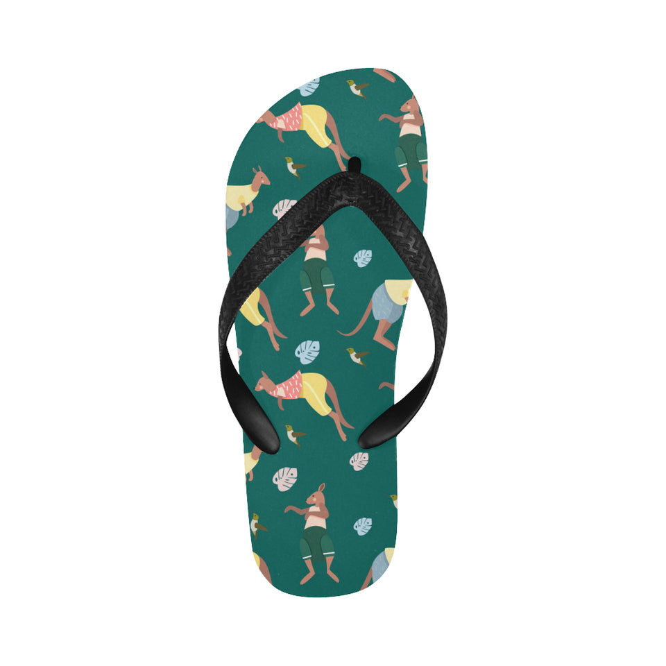 Kangaroo leaves pattern Unisex Flip Flops