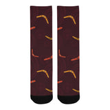 Boomerang Australian aboriginal ornament circle bl Crew Socks