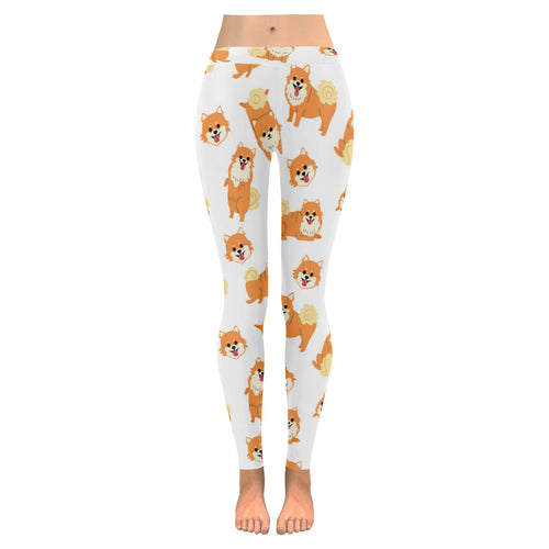 Brown pomeranian pattern Women's Legging Fulfilled In US