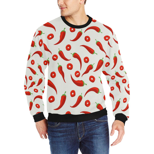 Chili pattern Men's Crew Neck Sweatshirt