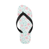 Clock time pattern blackground Unisex Flip Flops